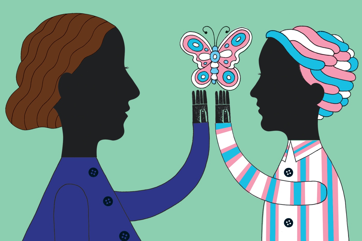 illustration of a parent and child communicating